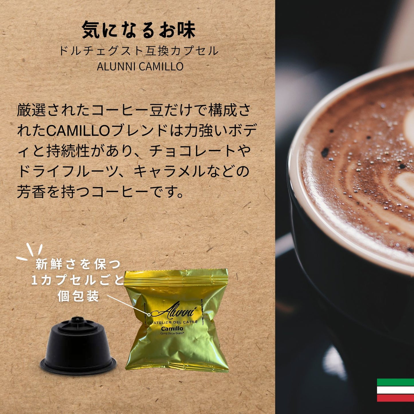 ドルチェグスト互換カプセル 1種50個 Camillo カミッロ