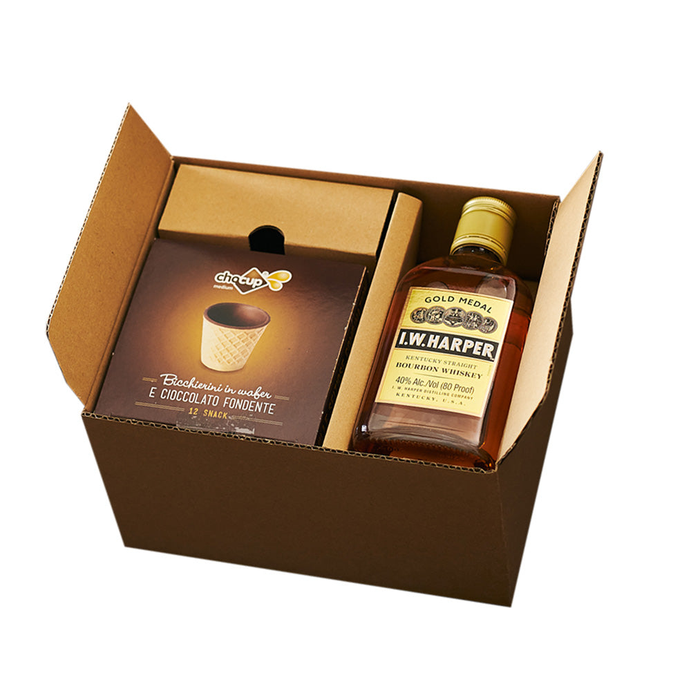 食べられるチョコのカップ「チョカップ」とI.W.ハーパー