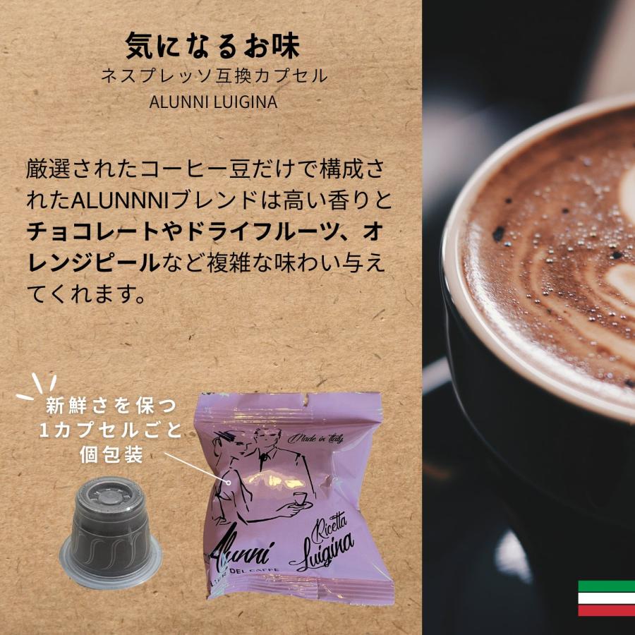 ネスプレッソ互換カプセル 1種50個 コーヒー イタリア製 ローマ Luigina