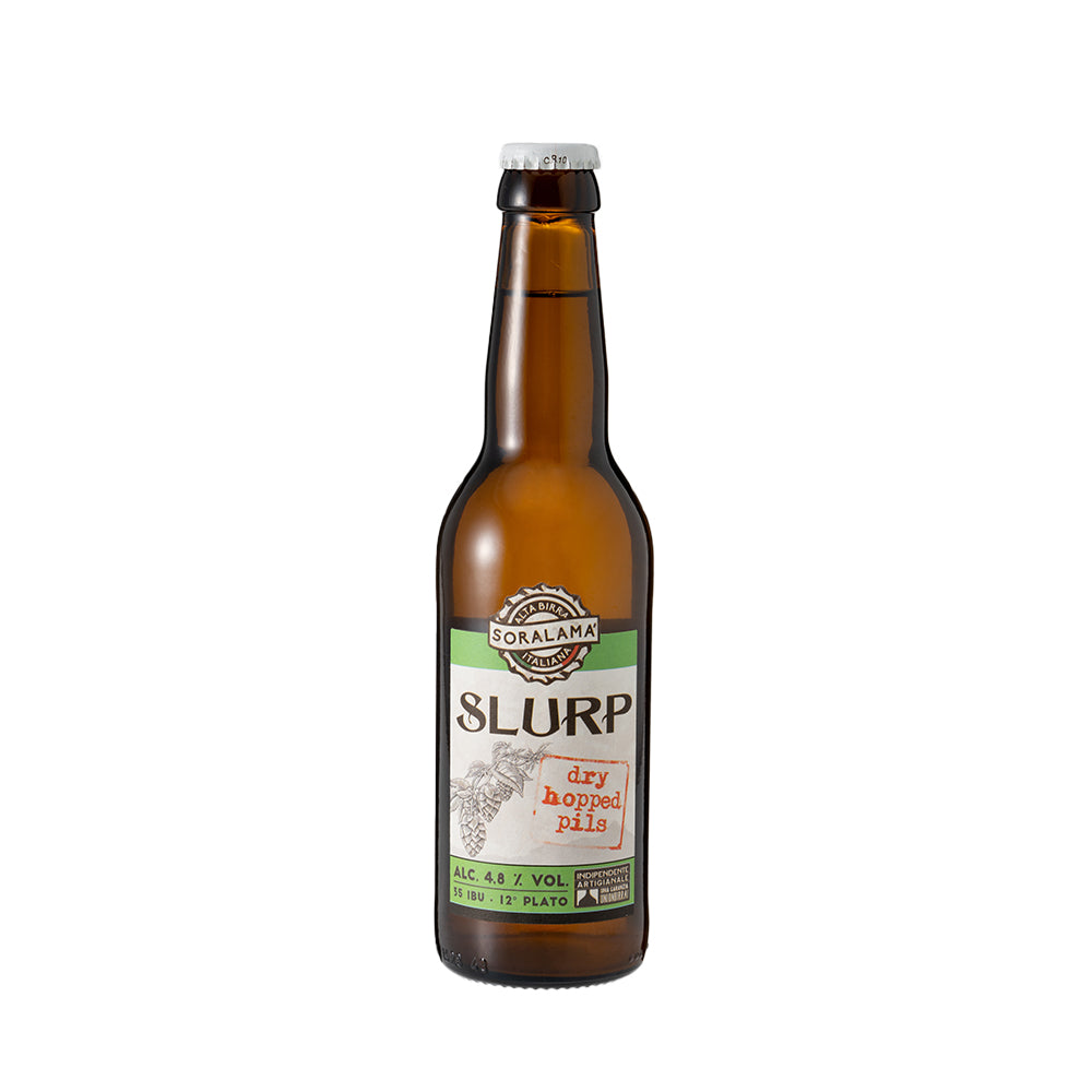 イタリアクラフトビール 期待通りのドライラガー「SLURP」