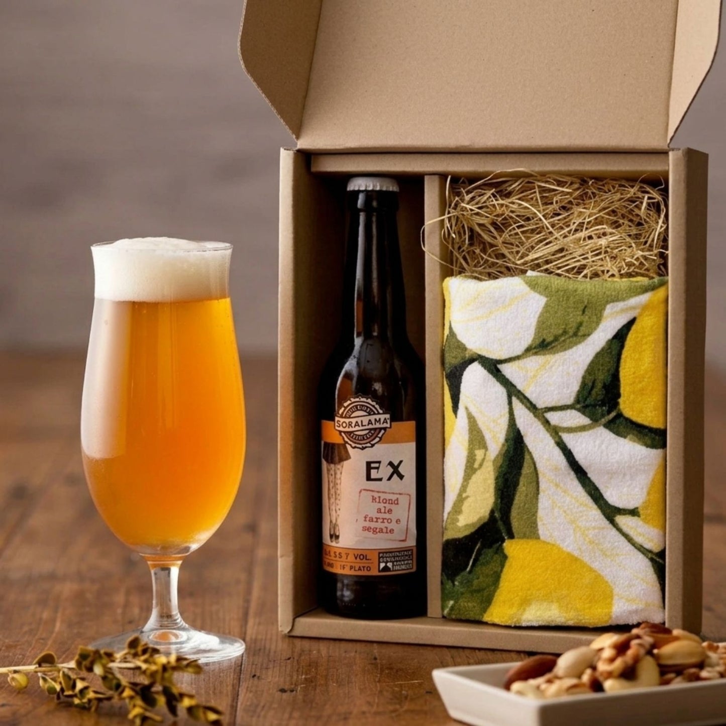 クラフトビールとタオルのギフトセット 母の日 ビール ギフト イタリア直輸入 イタリアビール ギフト お洒落 おしゃれ 輸入ビール 海外ビール 地ビール ピエモンテ ビール酵母入り 珍しい