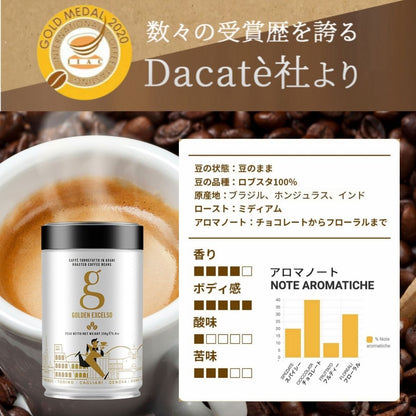 コーヒー豆 250g 「GOLDEN EXCELSO」エスプレッソ用ブレンド & チョカップ CHOCUP 1箱 6個入り (コピー)