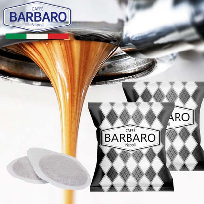 ナポリの伝統エスプレッソ コーヒーポッド 44mm「Caffee BARBARO Nero」カフェポッド  ESEポッド エスプレッソ ポッド