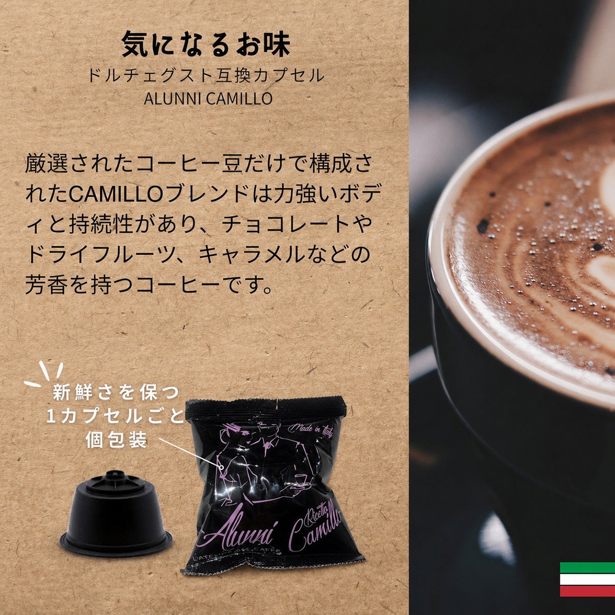 ドルチェグスト互換カプセル 1種25個 Camillo カミッロ