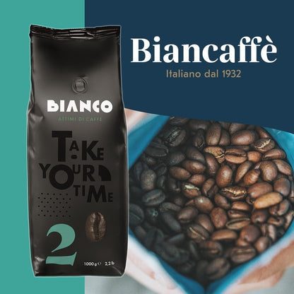 訳あり特価 エスプレッソ コーヒー豆「BIANCO #2 」1kg アラビカ豆80% 賞味期限2025年1月末