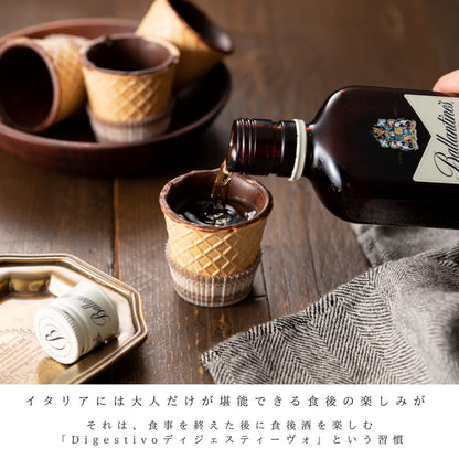 食べられるチョコのカップ「チョカップ」6個とウィスキー バランタインファイネスト200ml